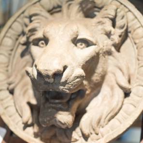 A 19th Century Terracotta Lion Head